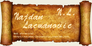 Najdan Lacmanović vizit kartica